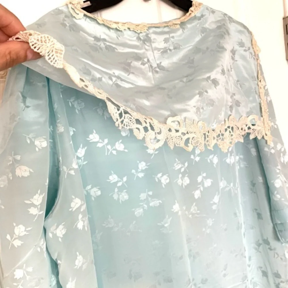 Vintage 50’s 60’s Neiman Marcus Blue Dress Dropped waist  Getsby Old Hollywood - Picture 5 of 12